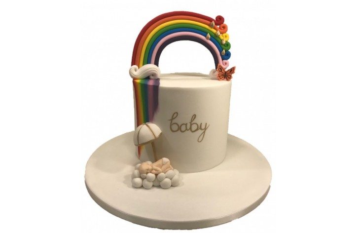 Baby Shower Rainbow Cake